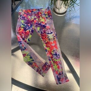 Colorful Women's Splatter Print Leggings